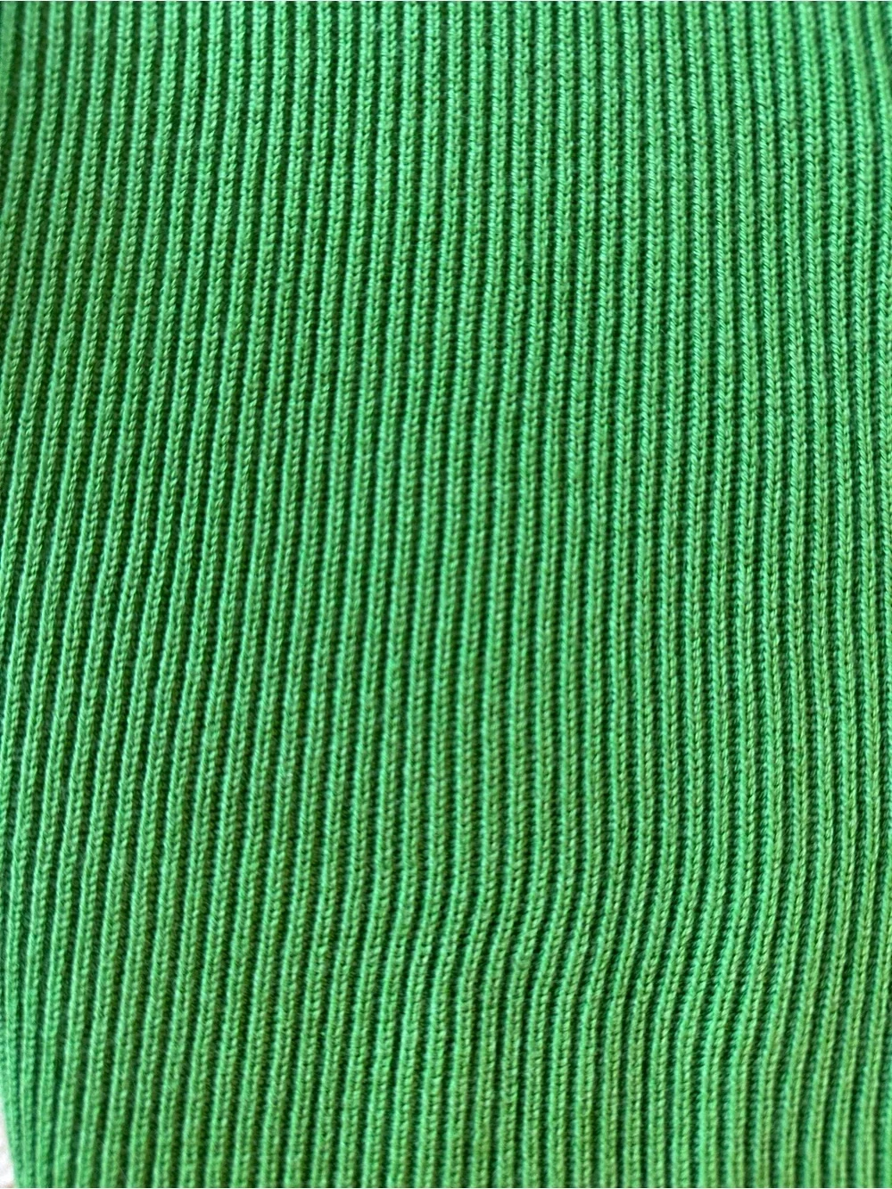 SEZANE Kelly Green Ribbed Knit Midi Naelle Skirt